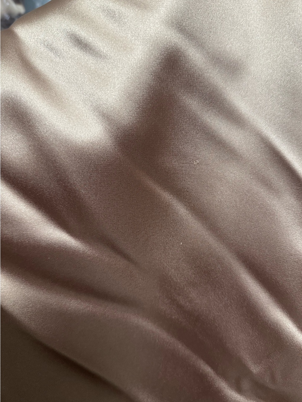 Alex Marie One-Shoulder Satin Gown in Warm Gold - Picture 10 of 12